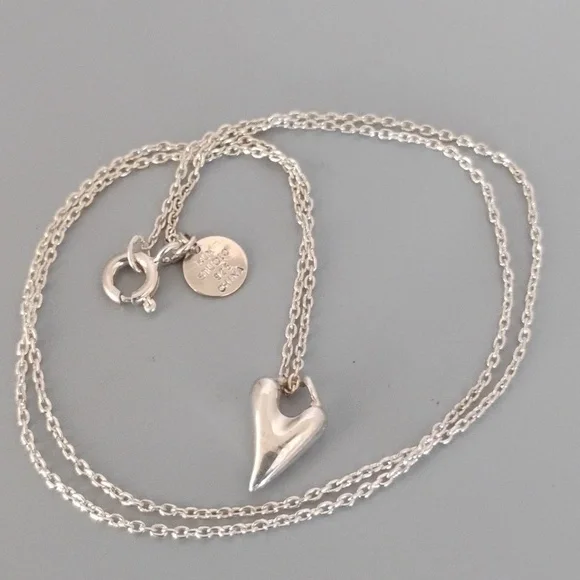 Robert Lee Morris Sterling Heart Necklace